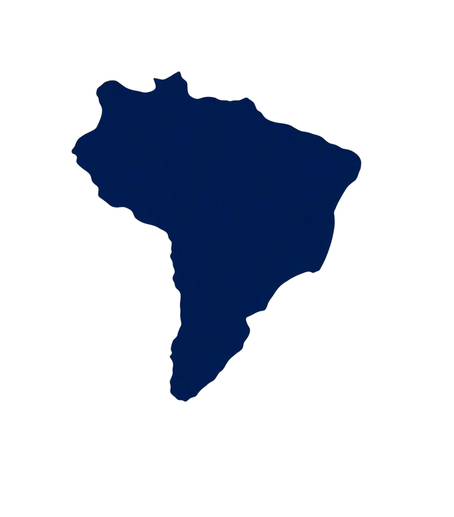 Mapa do Brasil representando a cobertura nacional da VV Transportes